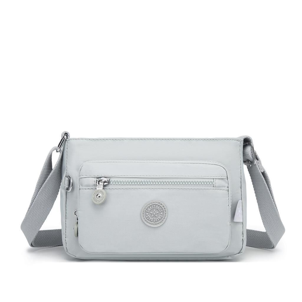 Krinkıl Kumaş Kadın Postacı Çantası Smart Bags 3270 11 A.Gri