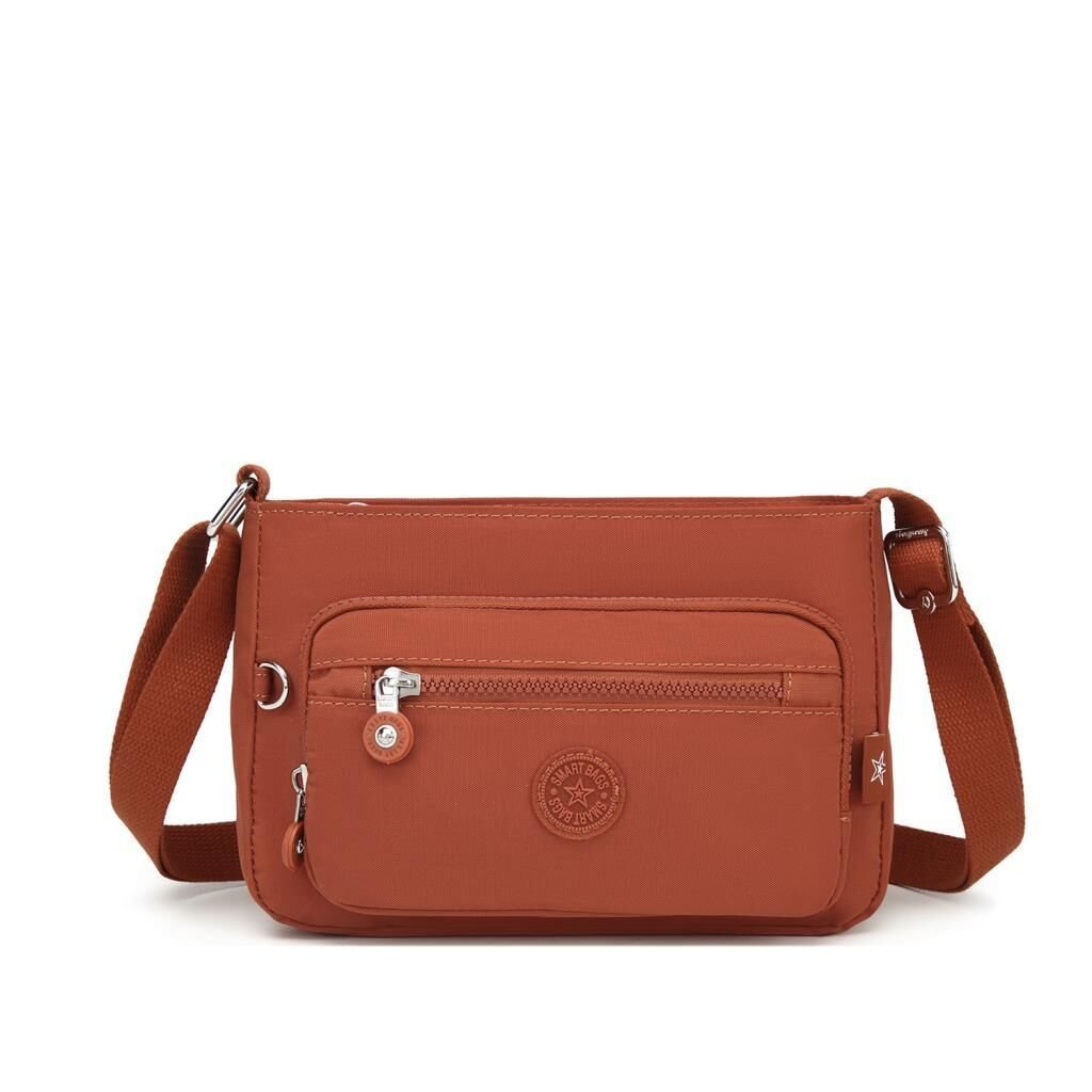 Krinkıl Kumaş Kadın Postacı Çantası Smart Bags 3270 Kiremit