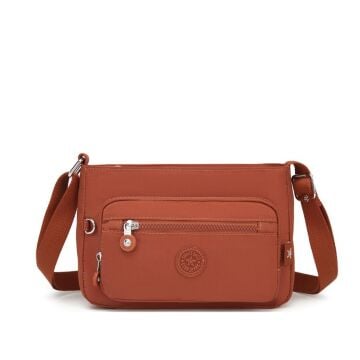 Krinkıl Kumaş Kadın Postacı Çantası Smart Bags 3270 Kiremit