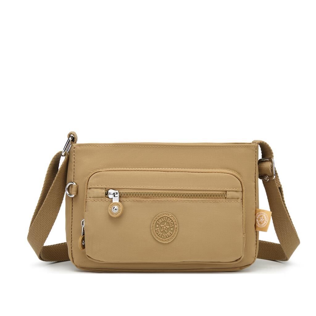 Krinkıl Kumaş Kadın Postacı Çantası Smart Bags 3270 Camel