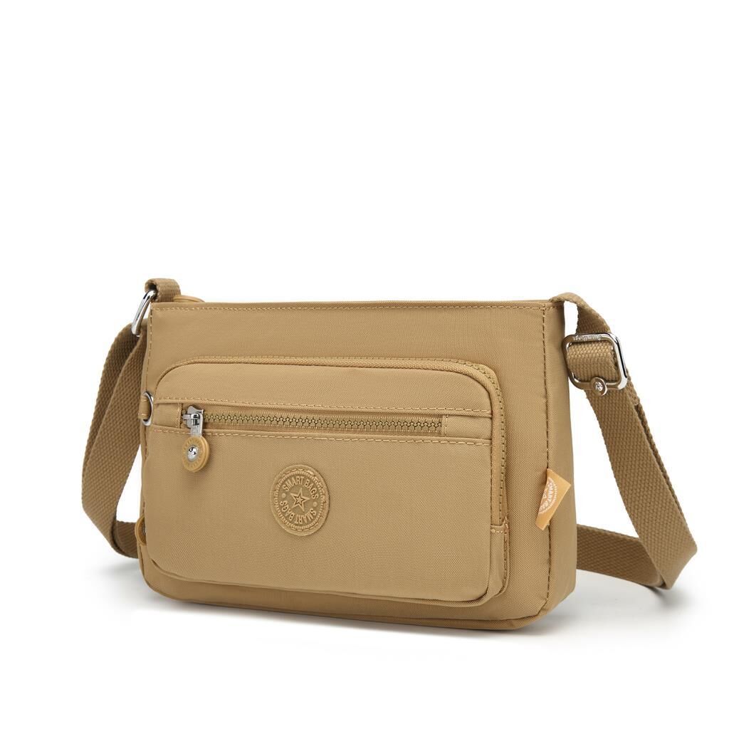 Krinkıl Kumaş Kadın Postacı Çantası Smart Bags 3270 Camel