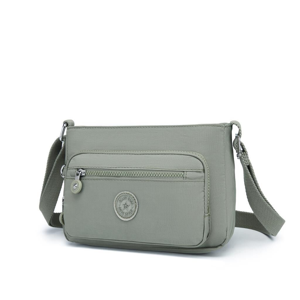 Krinkıl Kumaş Kadın Postacı Çantası Smart Bags 3270 Yeşil