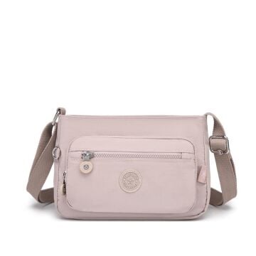Krinkıl Kumaş Kadın Postacı Çantası Smart Bags 3270 Kum