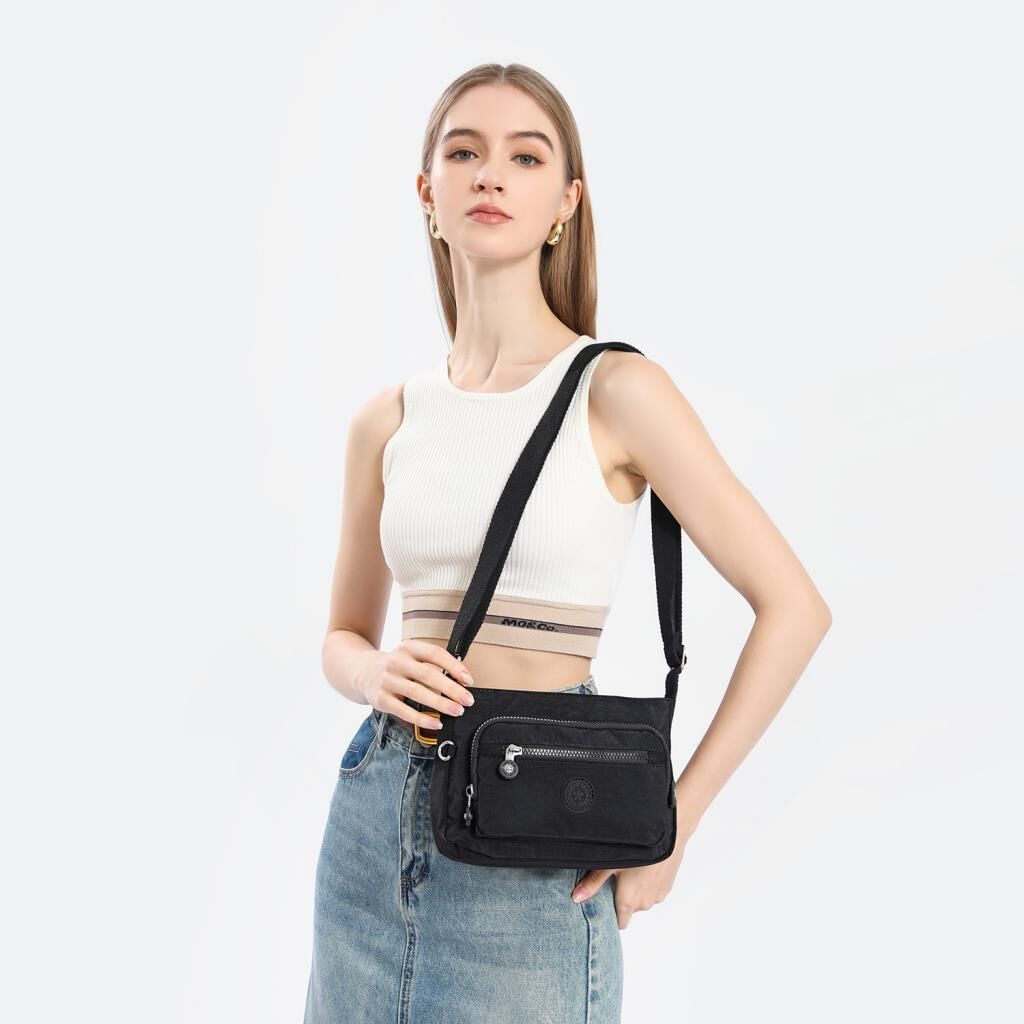 Krinkıl Kumaş Kadın Postacı Çantası Smart Bags 3270 Kum