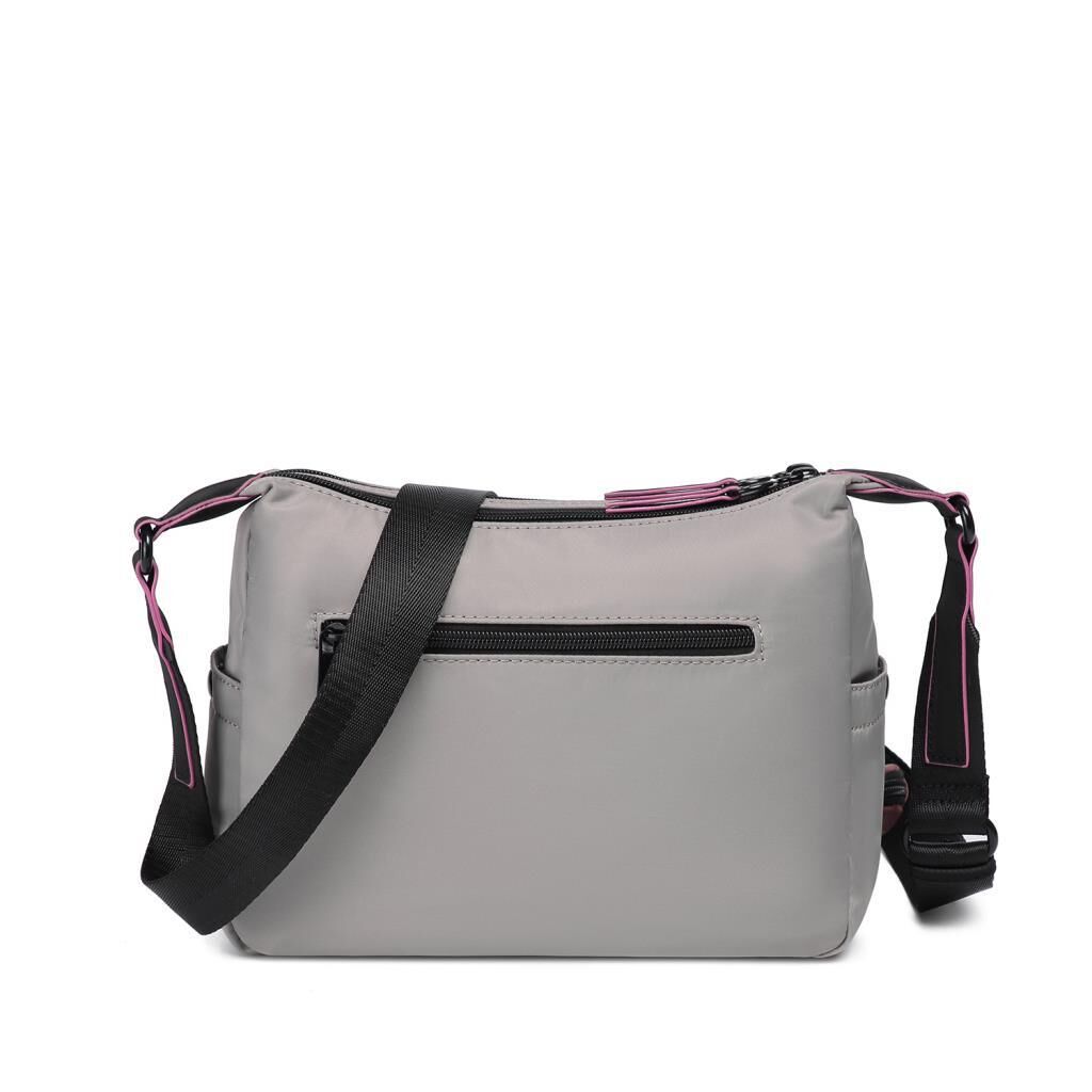 21K Barcelona Özel Kumaş Çapraz Askılı Kadın Postacı Çantası 3260 Gri