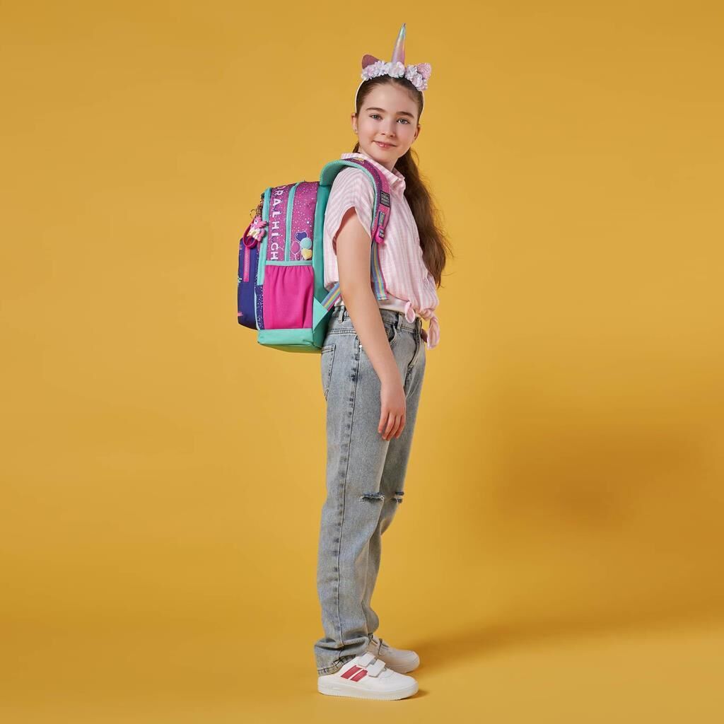 Coral High Unicorn Desenli Büyük Boy Okul Sırt Çantası 23758