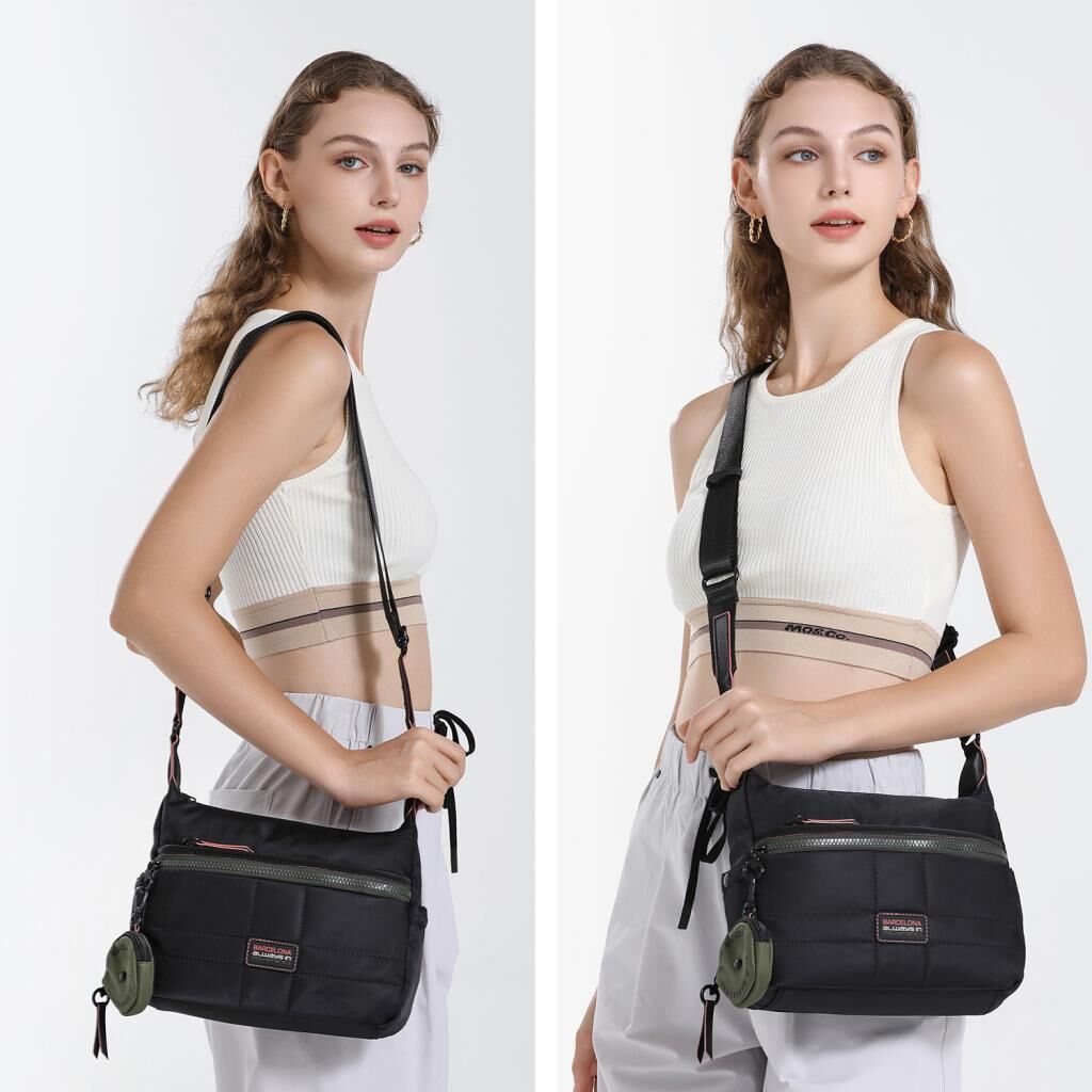 21K Barcelona Özel Kumaş Çapraz Askılı Kadın Postacı Çantası 3260 Taba