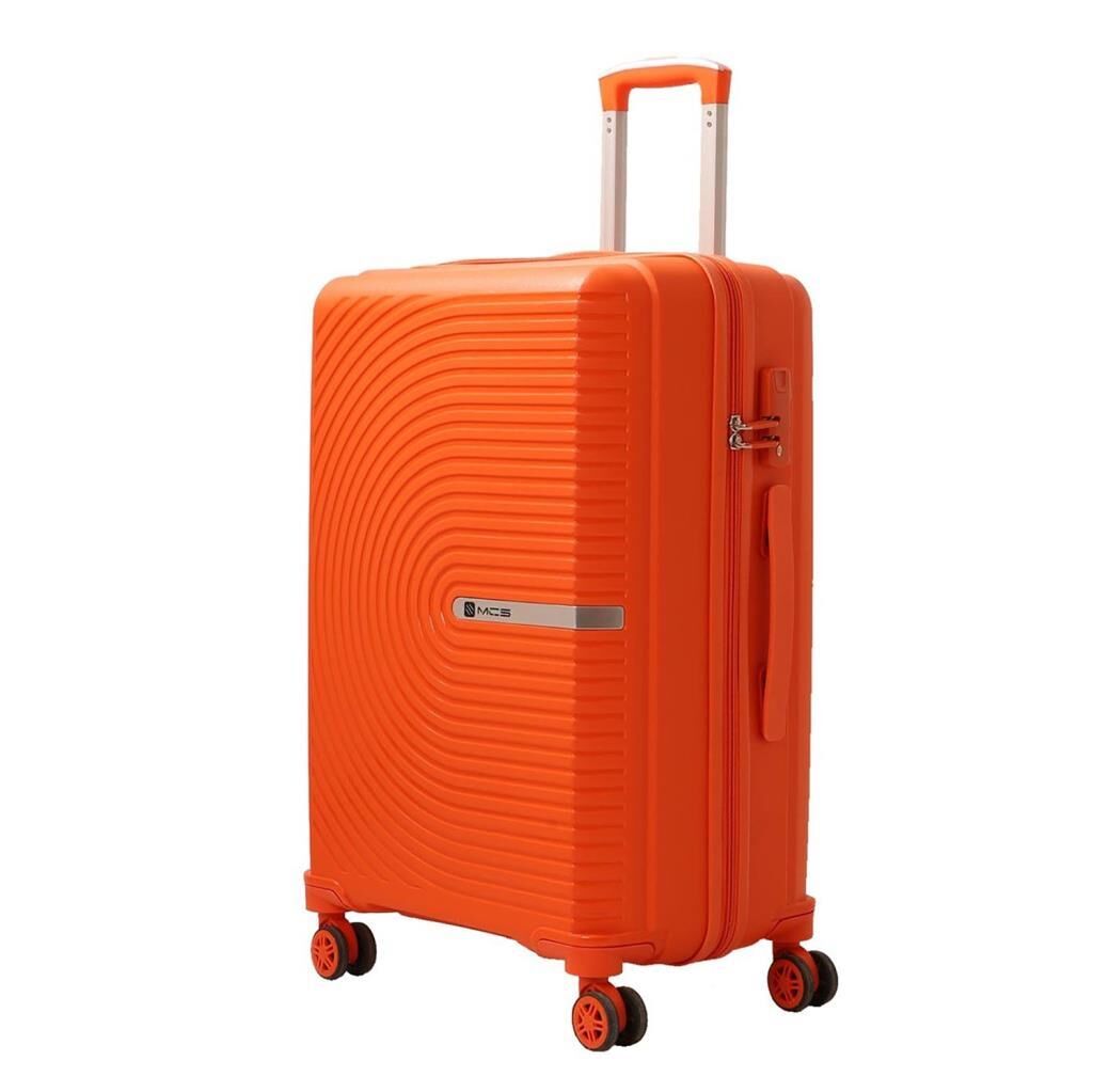 Mçs Valiz Büyük ve Orta Kırılmaz PP Silikon Orange