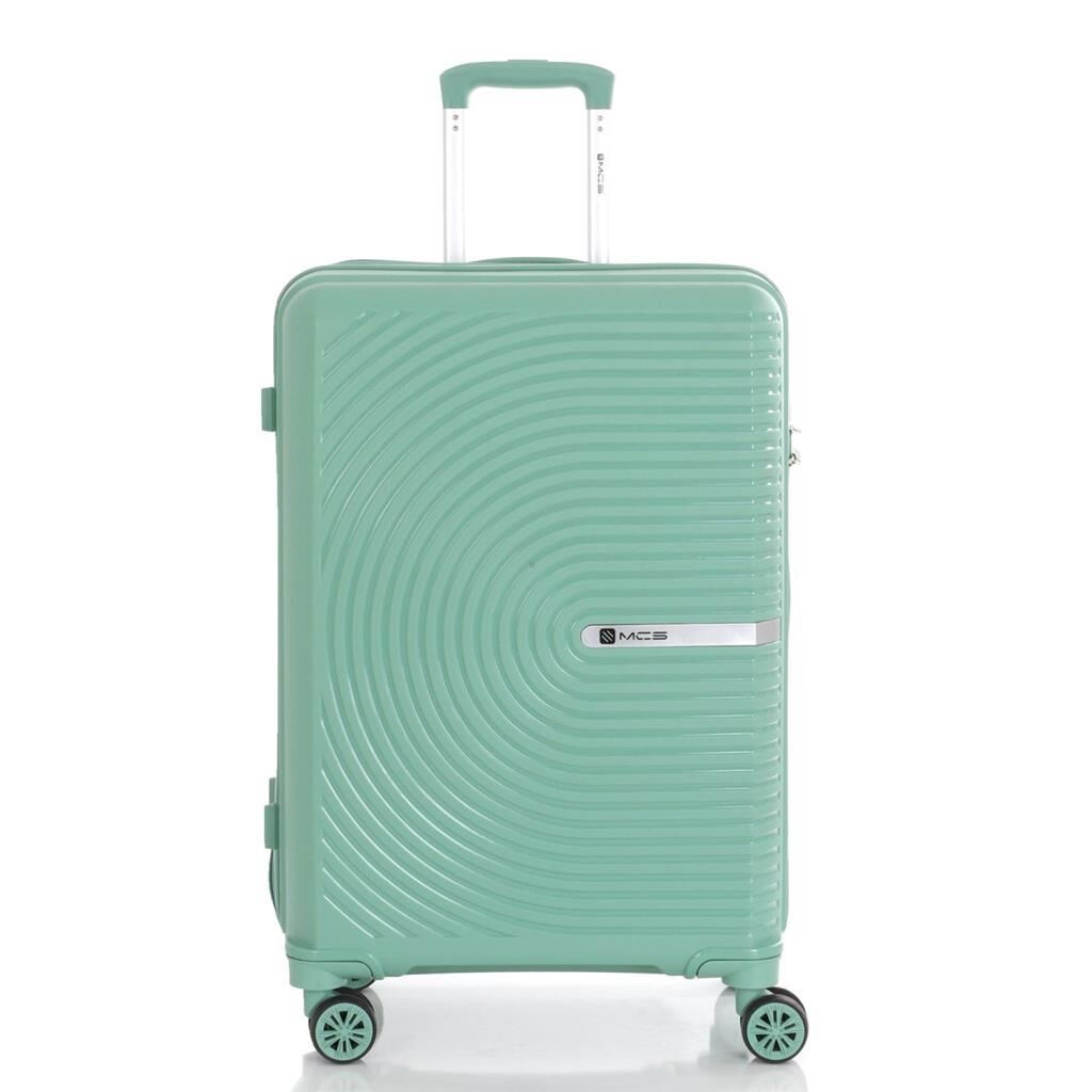 MÇS Bavul Büyük ve Orta 2li Set Kırılmaz Silikon Valiz V374 Su Yeşili