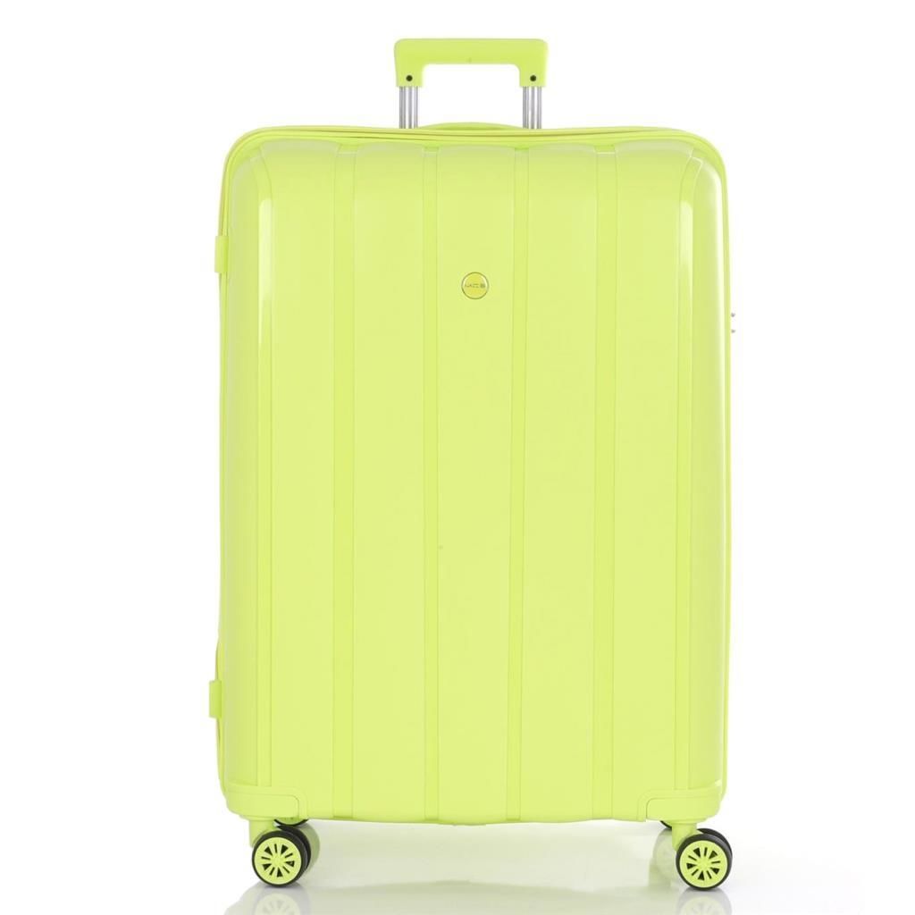 MÇS Bavul Büyük ve Kabin 2li Set Kırılmaz Silikon Valiz V305 Şampanya