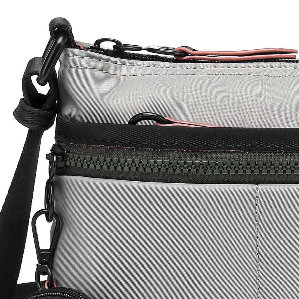 21K Barcelona Özel Kumaş Çapraz Askılı Kadın Postacı Çantası 3262 Gri