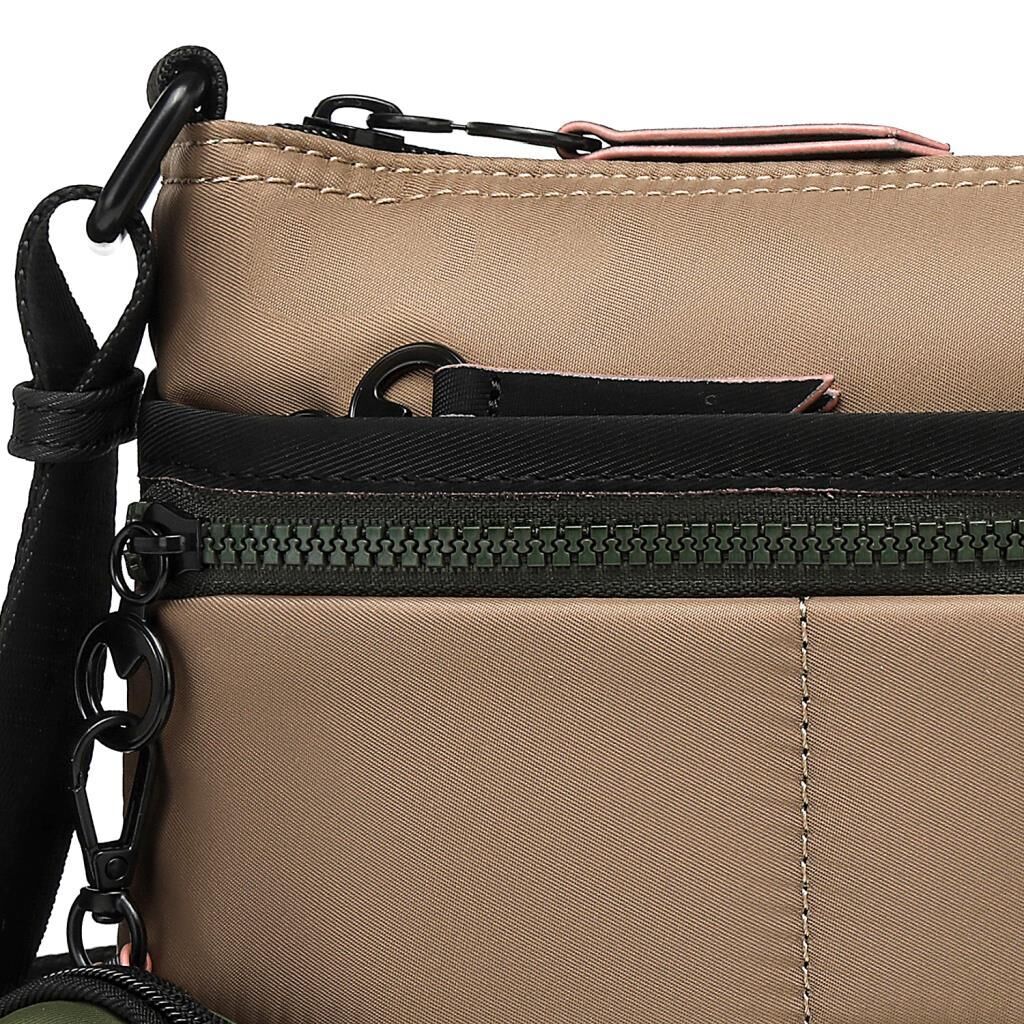 21K Barcelona Özel Kumaş Çapraz Askılı Kadın Postacı Çantası 3262 Taba