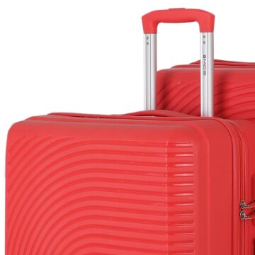MÇS Bavul Büyük ve Orta 2li Set Kırılmaz Silikon Valiz V374 Mercan