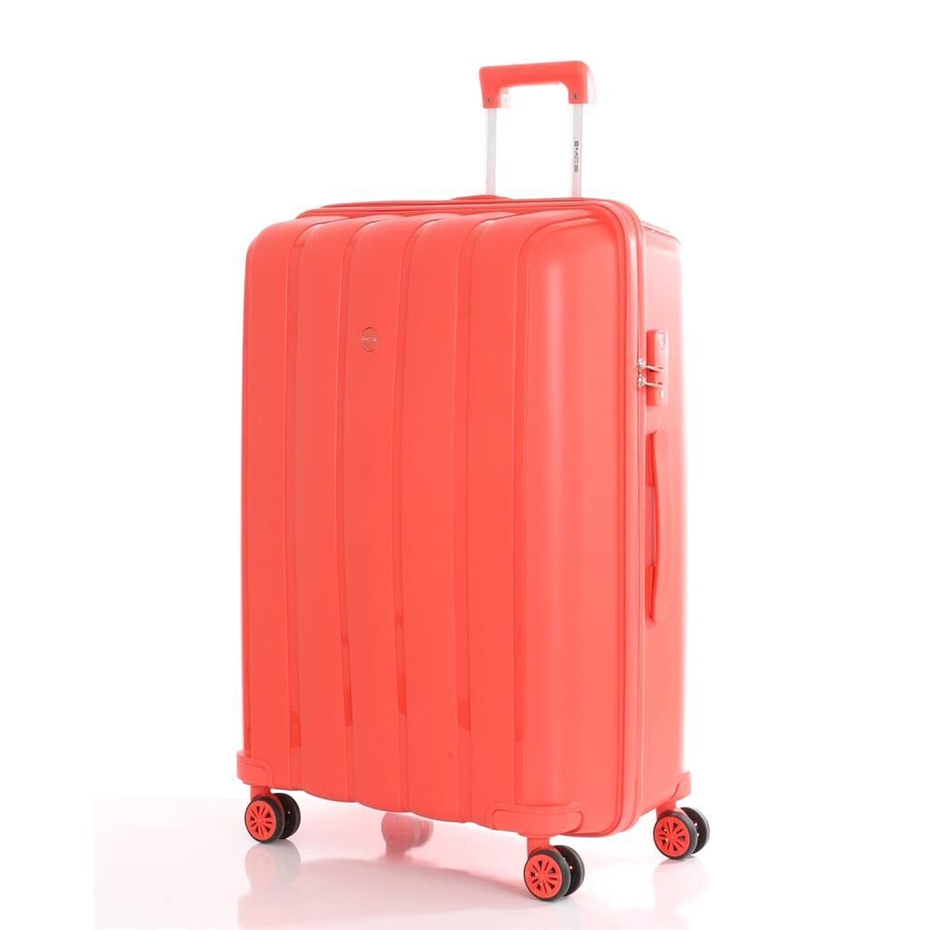 MÇS 3lü Set Kırılmaz Silikon Seyahat Valizi Bavulu V305 Mercan