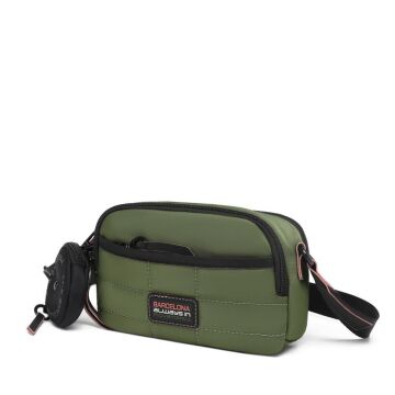 21K Barcelona Özel Kumaş Mini Boy Kadın Postacı Çantası 3263 Yeşil