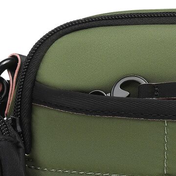 21K Barcelona Özel Kumaş Mini Boy Kadın Postacı Çantası 3263 Yeşil