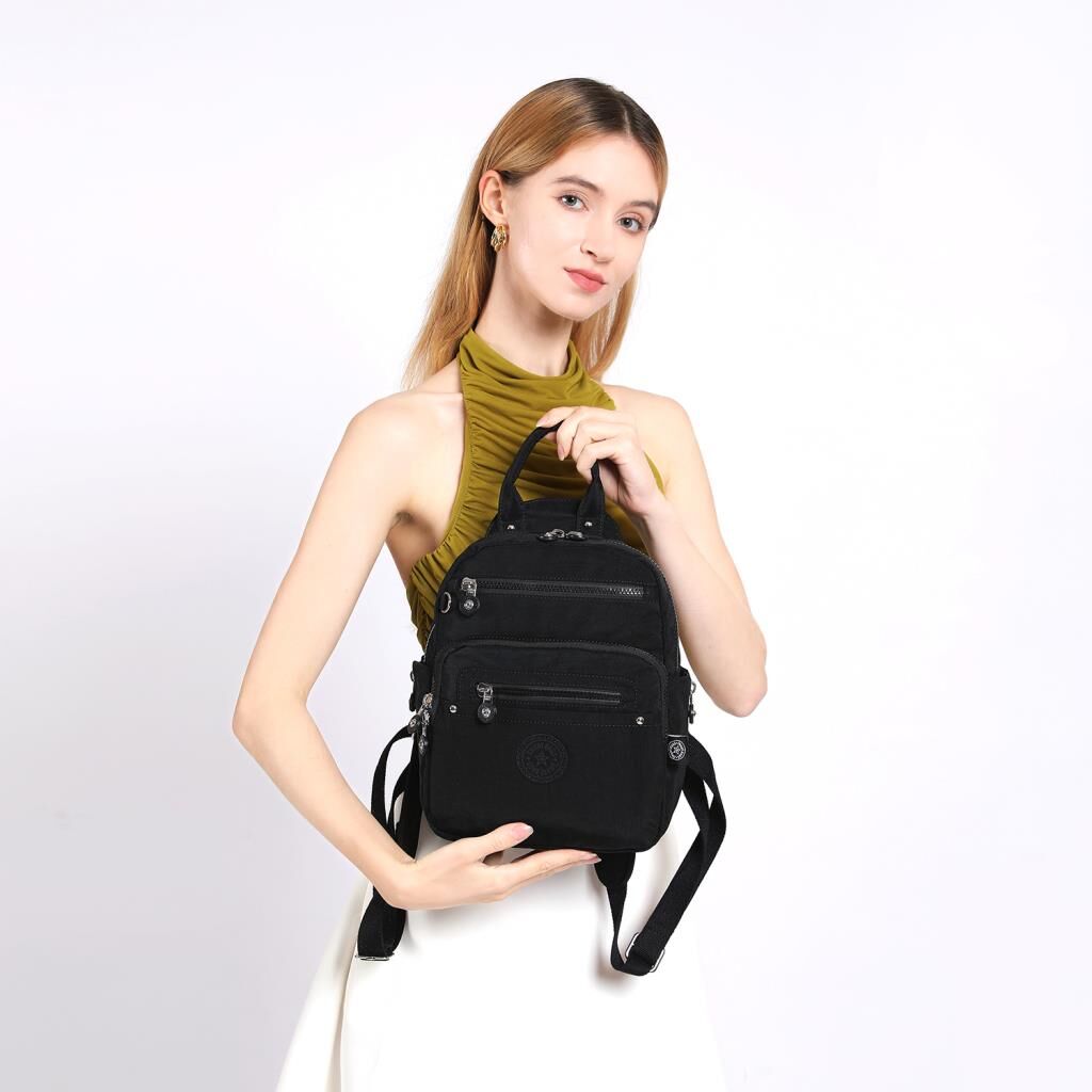 Smart Bags Küçük Boy Krinkıl Kumaş Kadın Sırt Çantası 3386