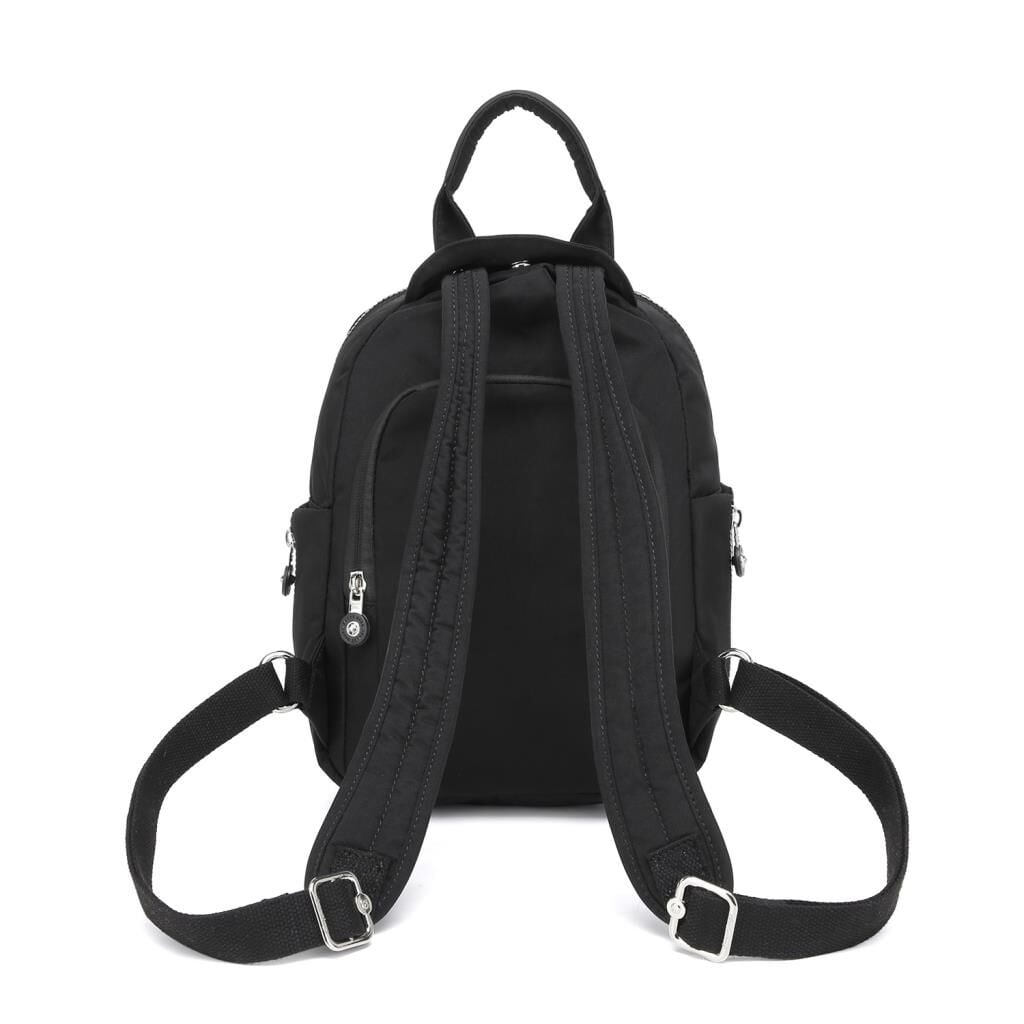 Smart Bags Küçük Boy Krinkıl Kumaş Kadın Sırt Çantası 3386 Siyah