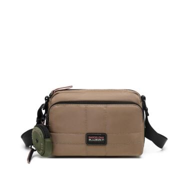 21K Barcelona Özel Kumaş Çapraz Askılı Kadın Postacı Çantası 3264 Taba