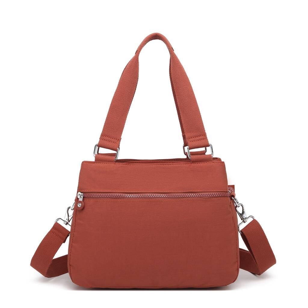1125 Krinkıl Kumaş Bayan Omuz Çantası Smart Bags Kiremit