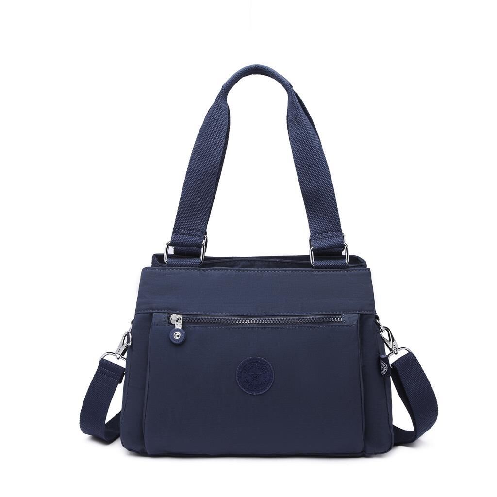 1125 Krinkıl Kumaş Bayan Omuz Çantası Smart Bags Lacivert