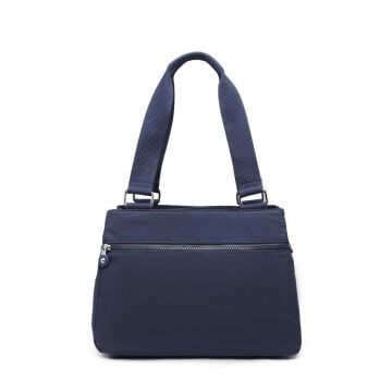 1125 Krinkıl Kumaş Bayan Omuz Çantası Smart Bags Lacivert