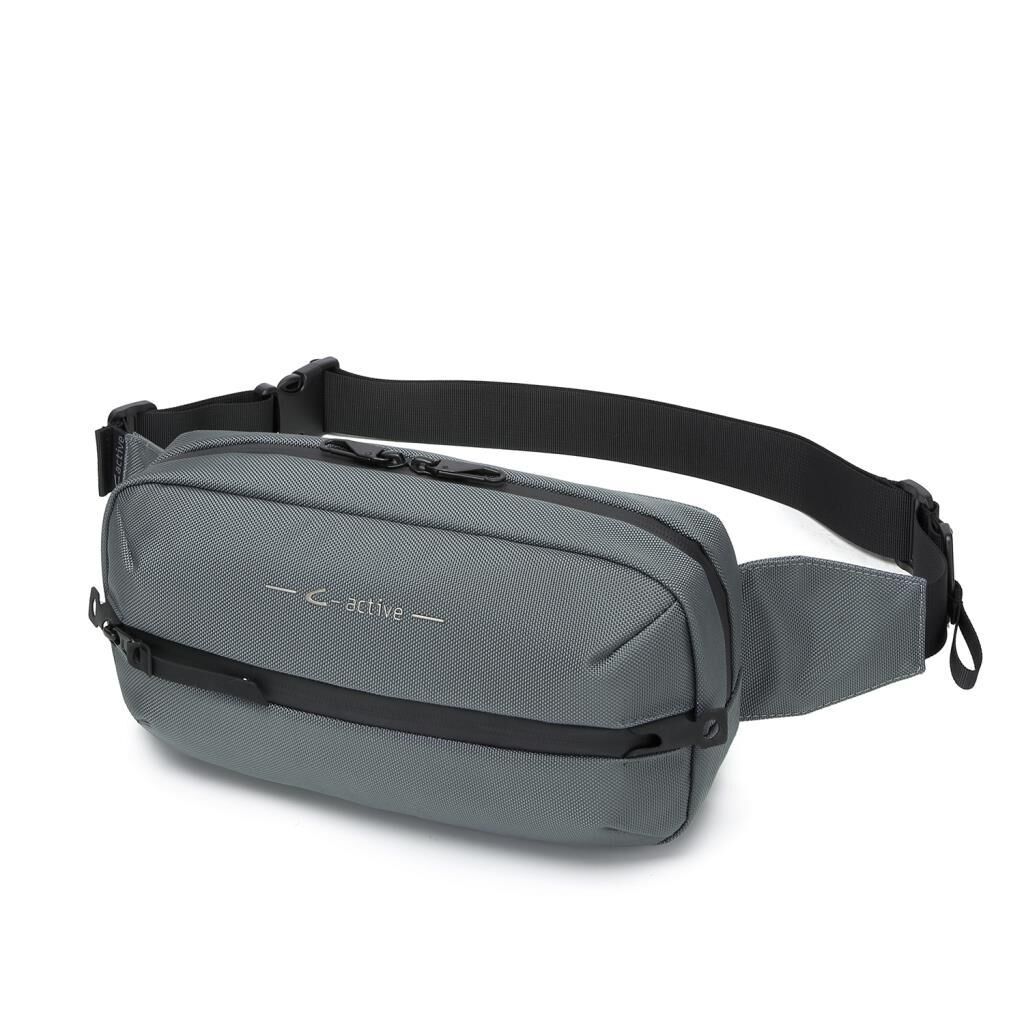 C-Active Erkek Bodybag Bel Çantası Orta Boy Oxford Kumaş 8676 Gri
