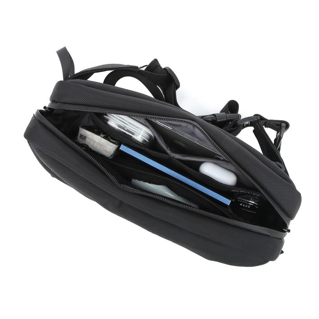 C-Active Erkek Bodybag Bel Çantası Orta Boy Oxford Kumaş 8676 Gri