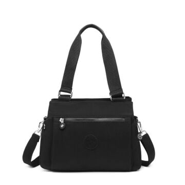 1125 Krinkıl Kumaş Bayan Omuz Çantası Smart Bags Siyah