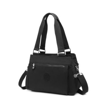 1125 Krinkıl Kumaş Bayan Omuz Çantası Smart Bags Siyah