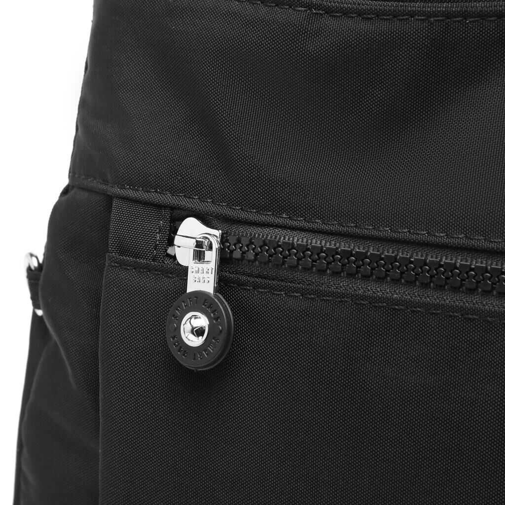 1125 Krinkıl Kumaş Bayan Omuz Çantası Smart Bags Siyah