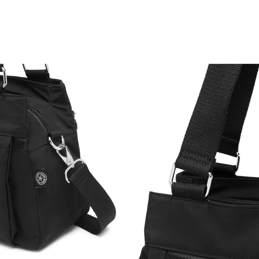 1125 Krinkıl Kumaş Bayan Omuz Çantası Smart Bags Siyah