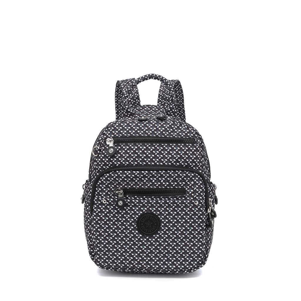 Smart Bags Küçük Boy Krinkıl Kumaş Kadın Sırt Çantası 3386 127 Desenli