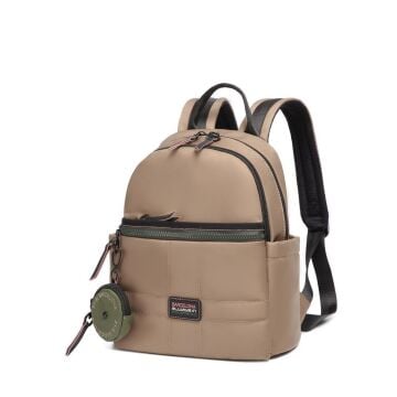 21K Barcelona Özel Kumaş Küçük Boy Kadın Sırt Çantası 3265 Taba