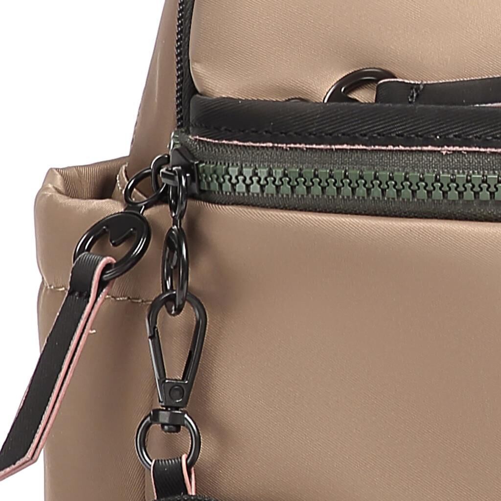 21K Barcelona Özel Kumaş Küçük Boy Kadın Sırt Çantası 3265 Taba