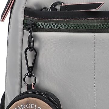 21K Barcelona Özel Kumaş Orta Boy Kadın Sırt Çantası 3266 Gri