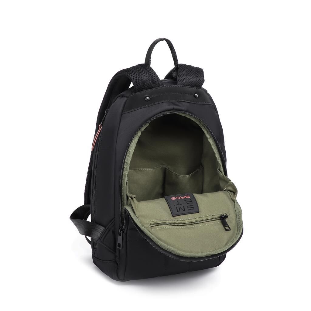 21K Barcelona Özel Kumaş Orta Boy Kadın Sırt Çantası 3266 Gri