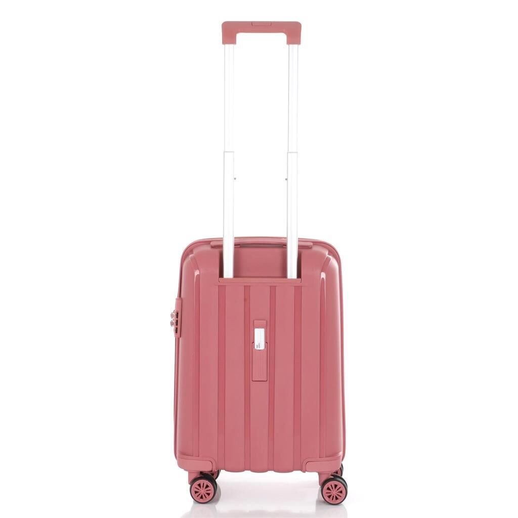MÇS Bavul Büyük ve Kabin 2li Set Kırılmaz Silikon Valiz V305 K.Pudra