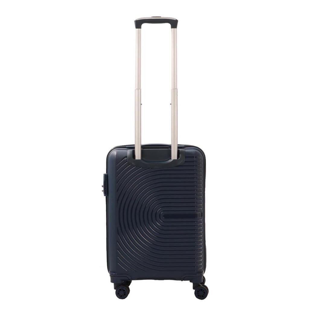 MÇS Bavul Büyük ve Kabin 2li Set Kırılmaz Silikon Valiz V374 Lacivert