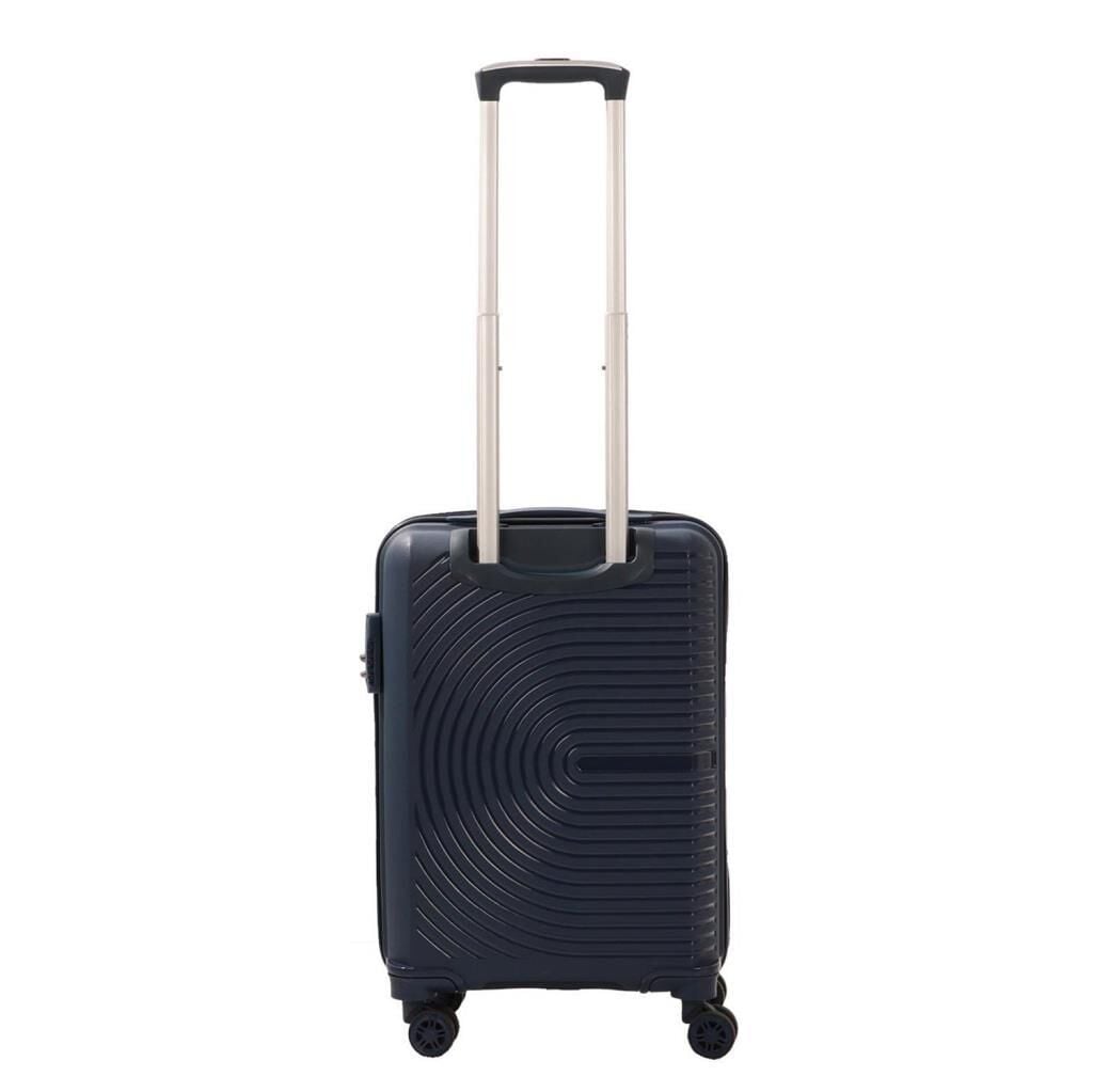 MÇS Bavul Büyük ve Kabin 2li Set Kırılmaz Silikon Valiz V374 Lacivert