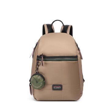 21K Barcelona Özel Kumaş Orta Boy Kadın Sırt Çantası 3266 Taba