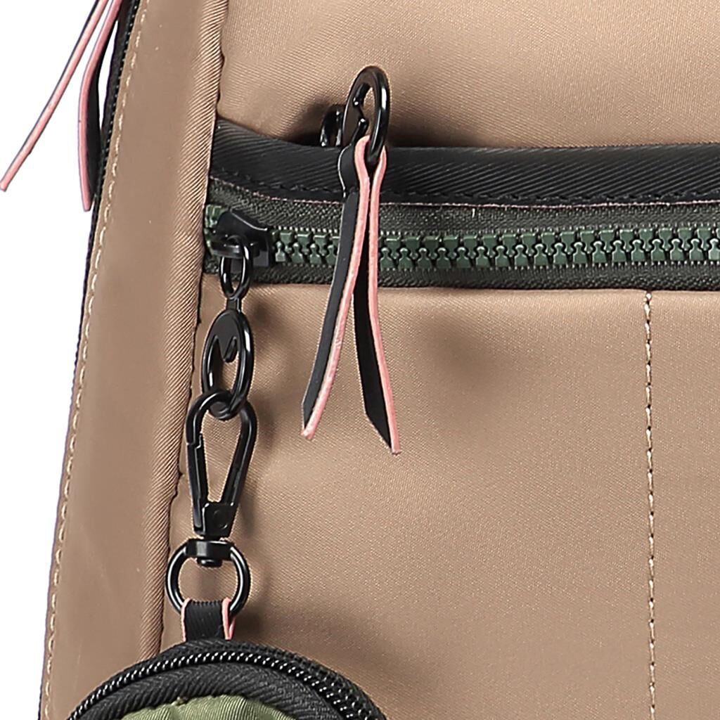 21K Barcelona Özel Kumaş Orta Boy Kadın Sırt Çantası 3266 Taba