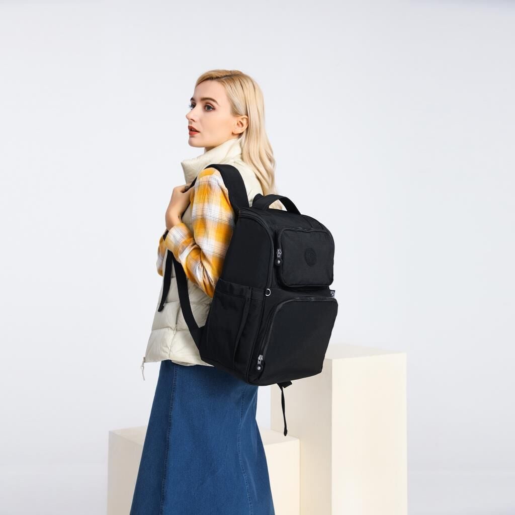 Anne Bebek Sırt Çantası Smart Bags Krinkıl Kumaş 3000 Buz Mavi