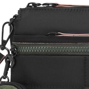 21K Barcelona Özel Kumaş Çapraz Askılı Kadın Postacı Çantası 3267 01 Siyah