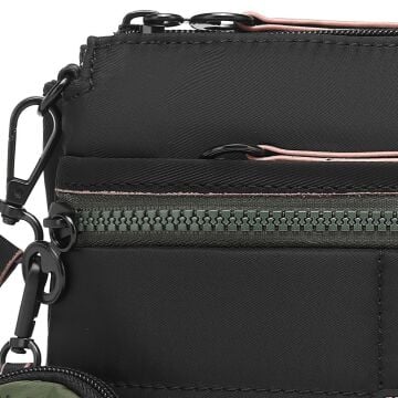 21K Barcelona Özel Kumaş Çapraz Askılı Kadın Postacı Çantası 3267 01 Siyah