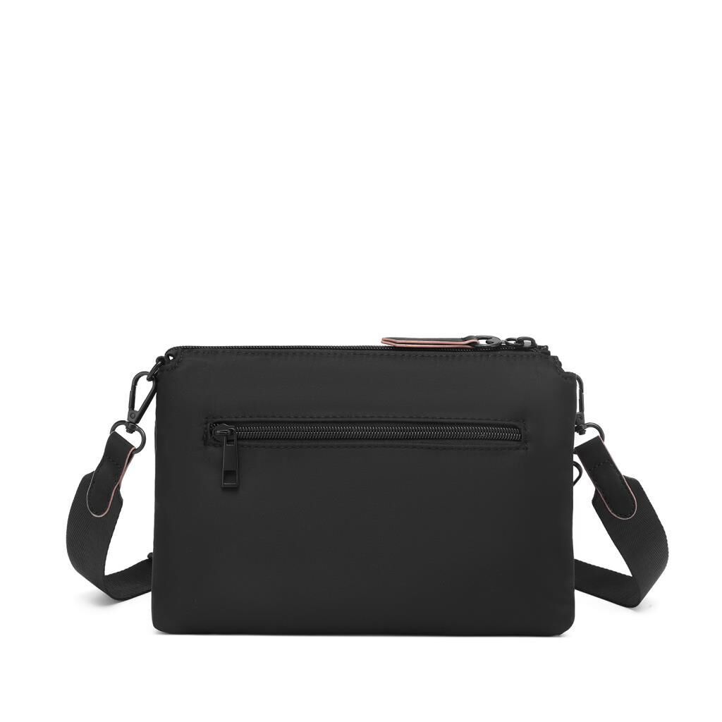 21K Barcelona Özel Kumaş Çapraz Askılı Kadın Postacı Çantası 3267 01 Siyah