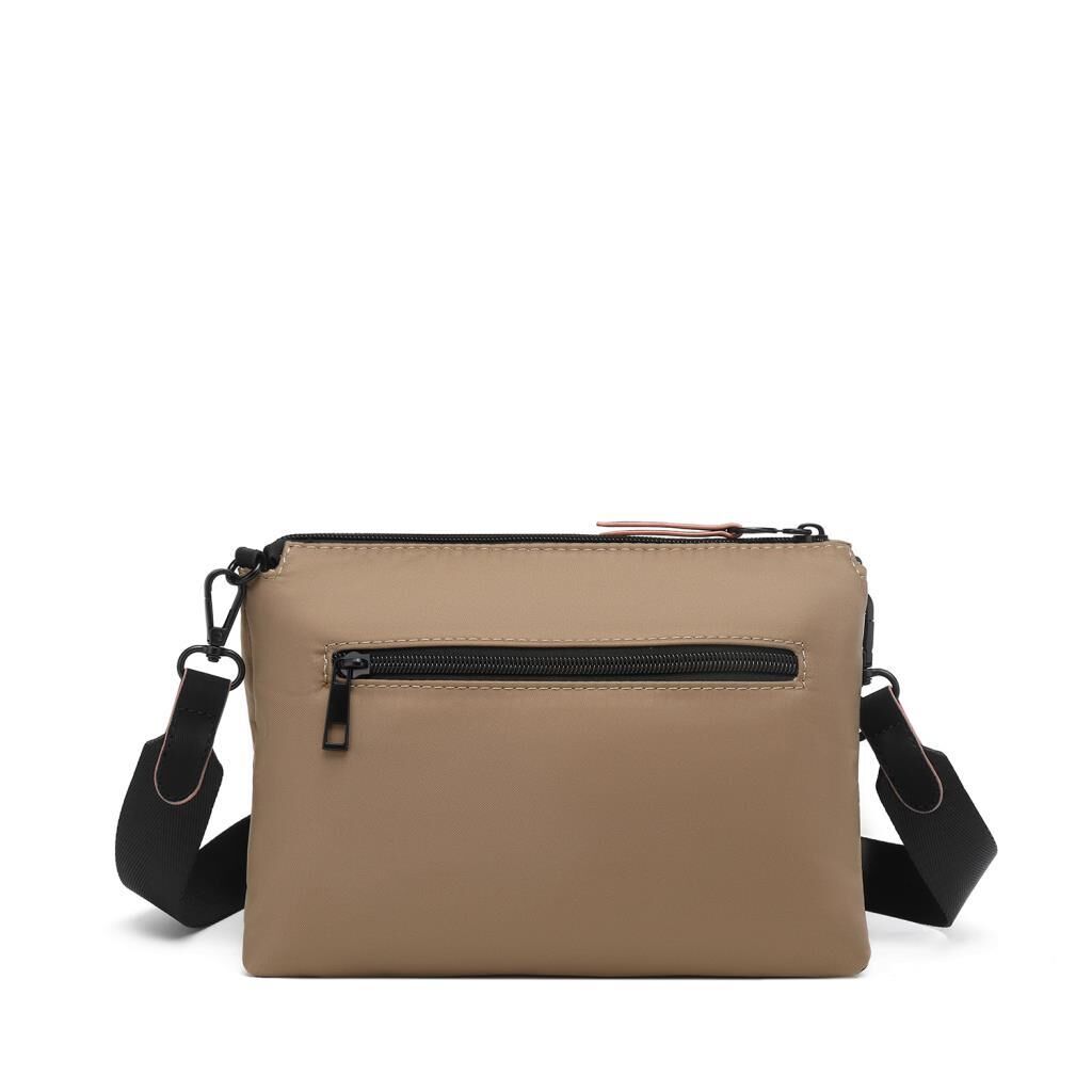 21K Barcelona Özel Kumaş Çapraz Askılı Kadın Postacı Çantası 3267 Taba