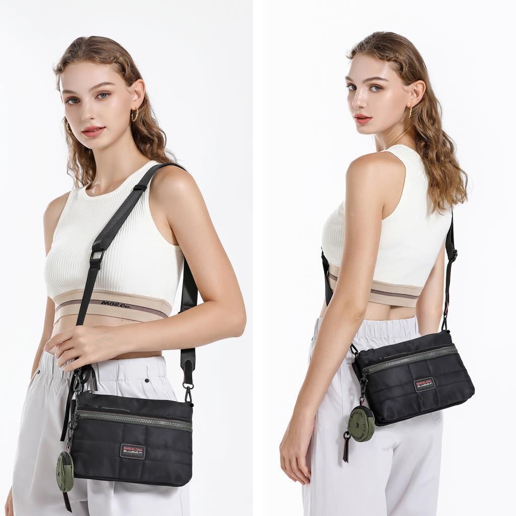 21K Barcelona Özel Kumaş Çapraz Askılı Kadın Postacı Çantası 3267 Taba