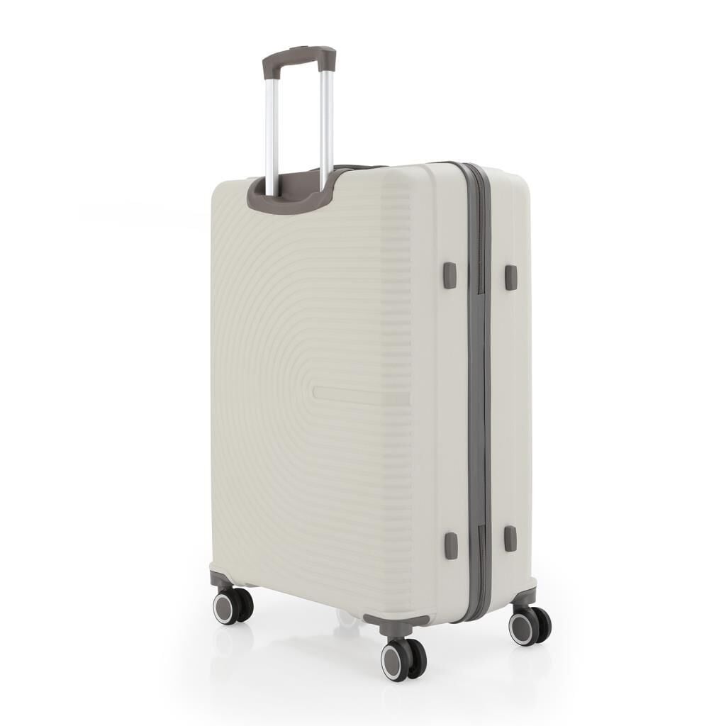 Mçs Valiz Büyük ve Kabin Kırılmaz PP Silikon Kemik/Gri