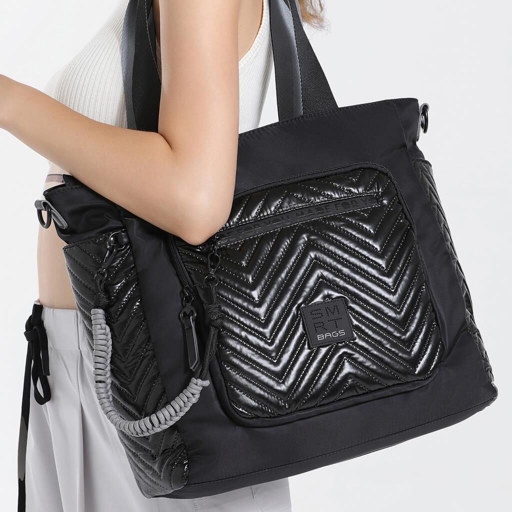 Smart Bags Parlak Kumaş Çapraz Askılı Kadın Omuz Çantası 3246 Taba